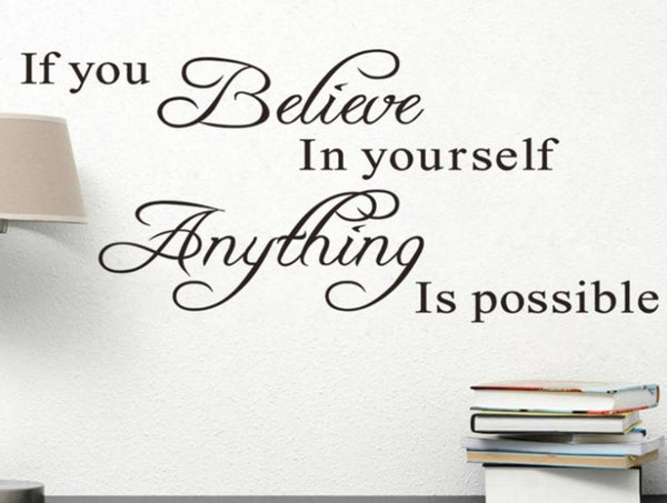 Believe In Yourself Home Decor Creative Quote Wall