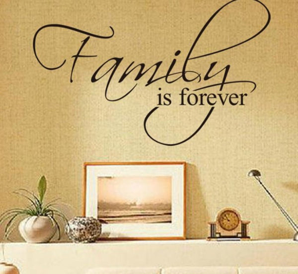 Family Is Forever Home Decor Creative Quote Wall Decals