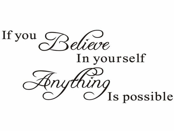 Believe In Yourself Home Decor Creative Quote Wall